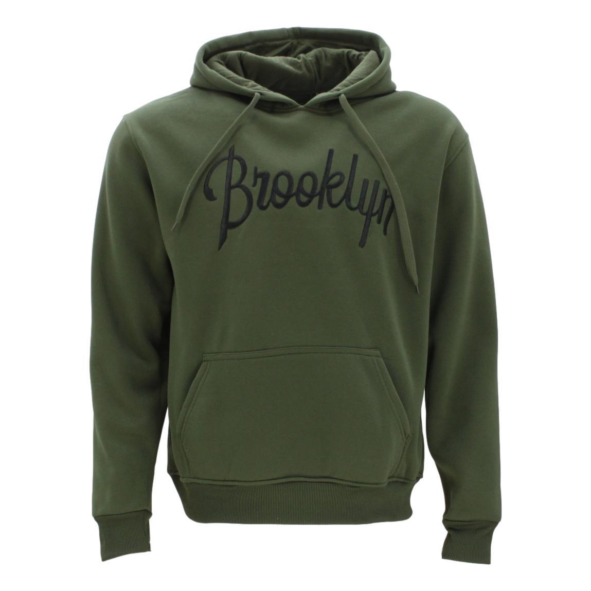 Men's Fleece Hoodie Pullover Hooded Jumper Sweater Embroidered BROOKLYN S to 5XL - Picture 111 of 137