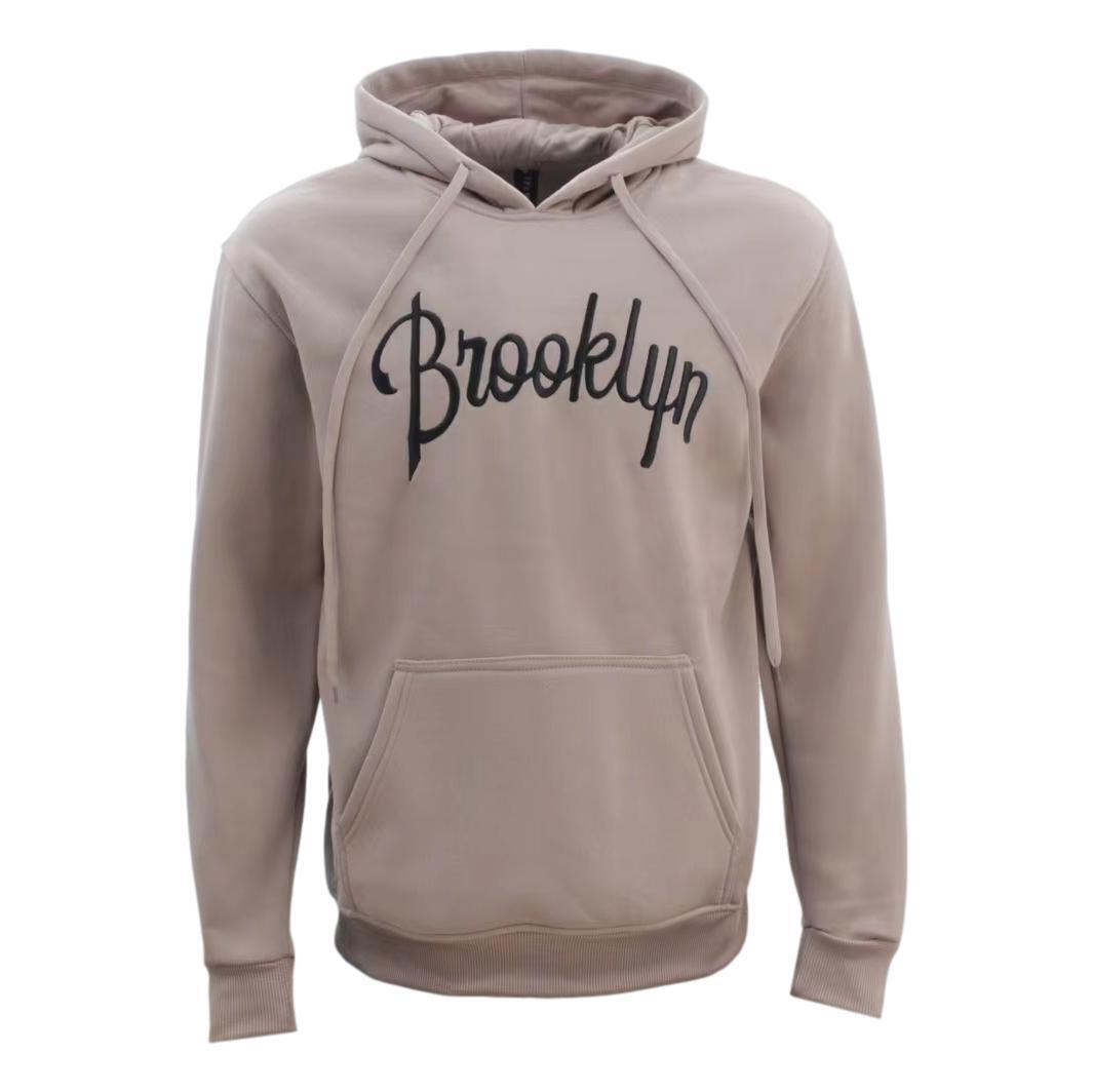 Men's Fleece Hoodie Pullover Hooded Jumper Sweater Embroidered BROOKLYN S to 5XL - Picture 135 of 137