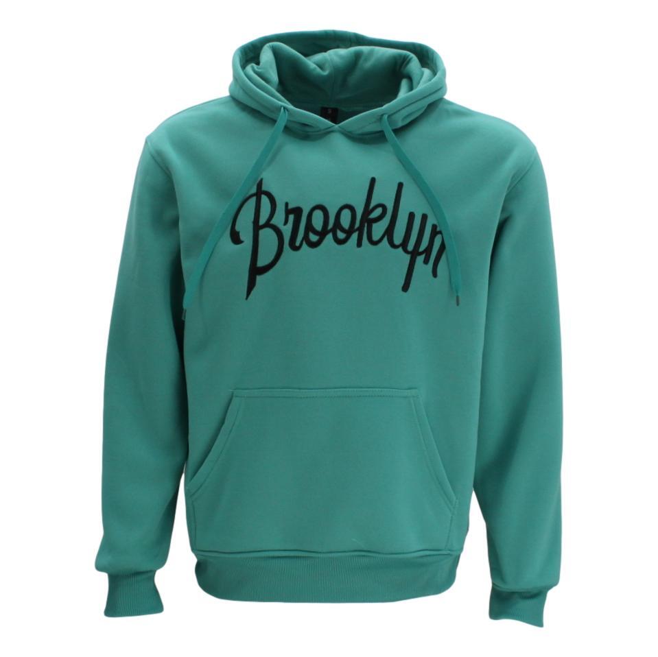 Men's Fleece Hoodie Pullover Hooded Jumper Sweater Embroidered BROOKLYN S to 5XL - Picture 39 of 137