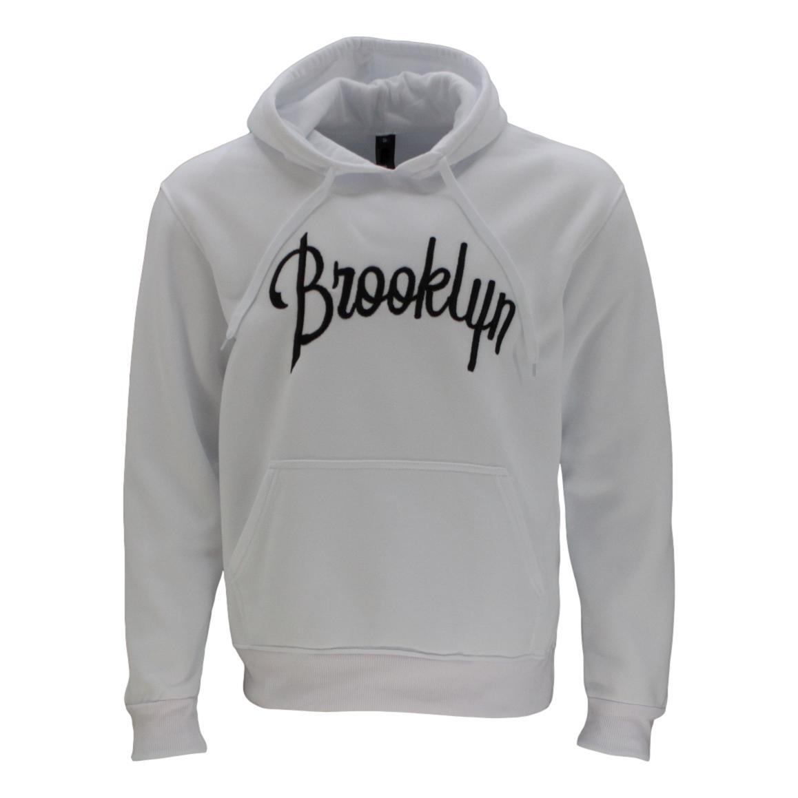 Men's Fleece Hoodie Pullover Hooded Jumper Sweater Embroidered BROOKLYN S to 5XL - Picture 51 of 137
