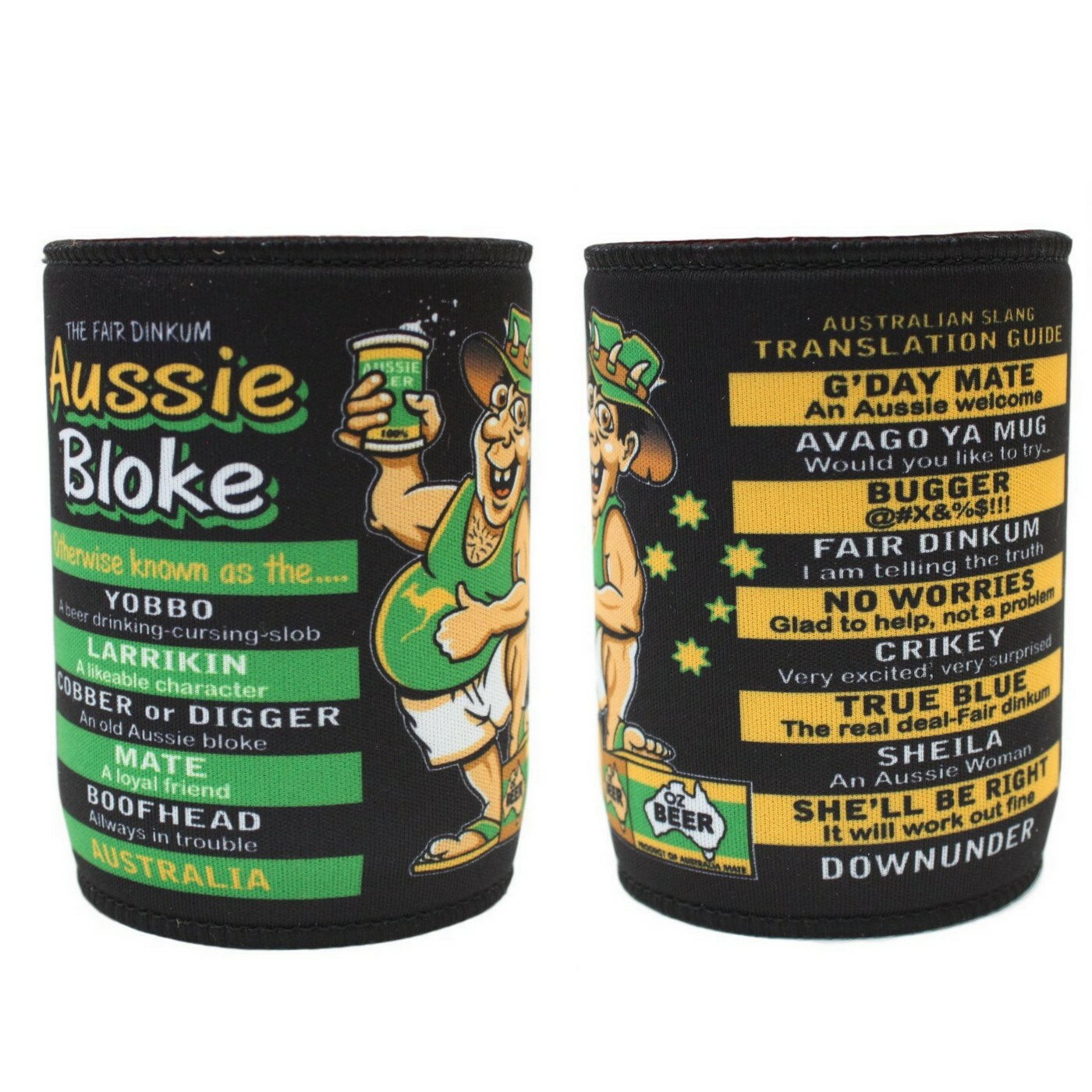 Stubby Holder Stubbie Can Beer Bottle Drink Cooler Australia Flag Funny Souvenir - Picture 21 of 110