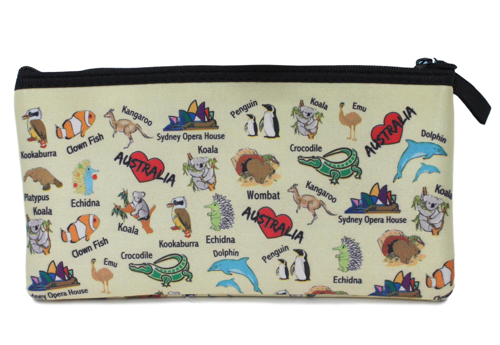 Neoprene Australian Souvenir Pencil Case Toiletries Pouch Zipped Bag Gift - Picture 14 of 19
