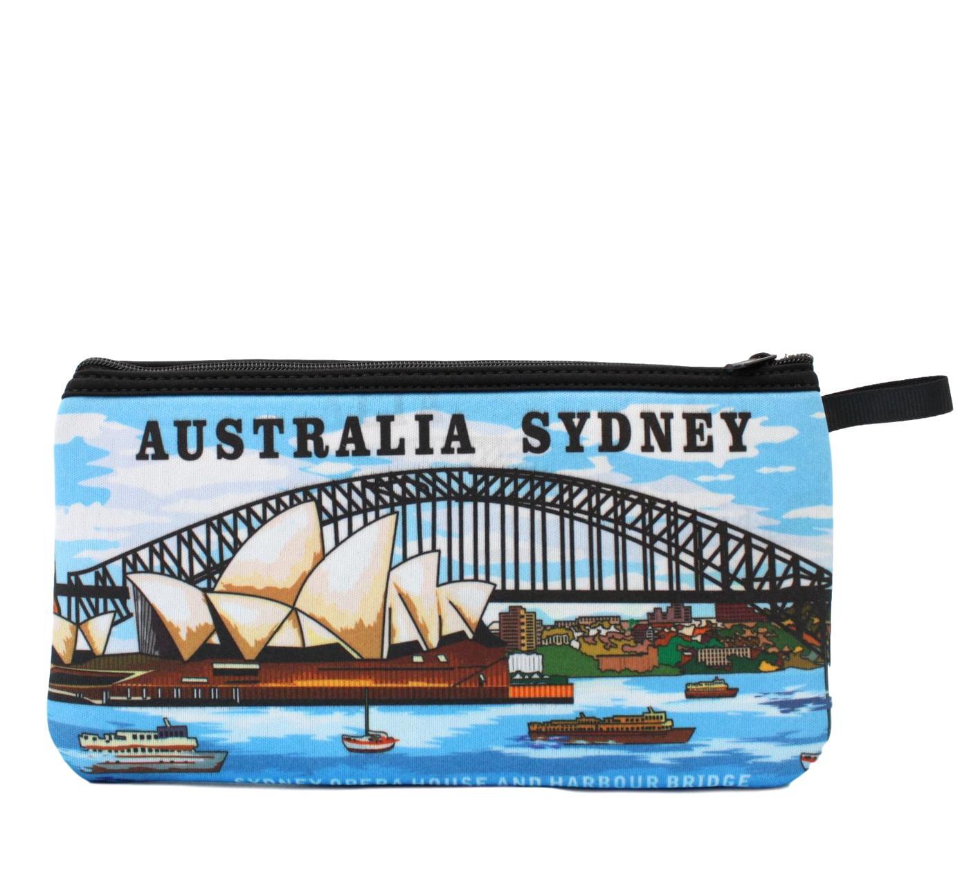 Neoprene Australian Souvenir Pencil Case Toiletries Pouch Zipped Bag Gift - Picture 18 of 19
