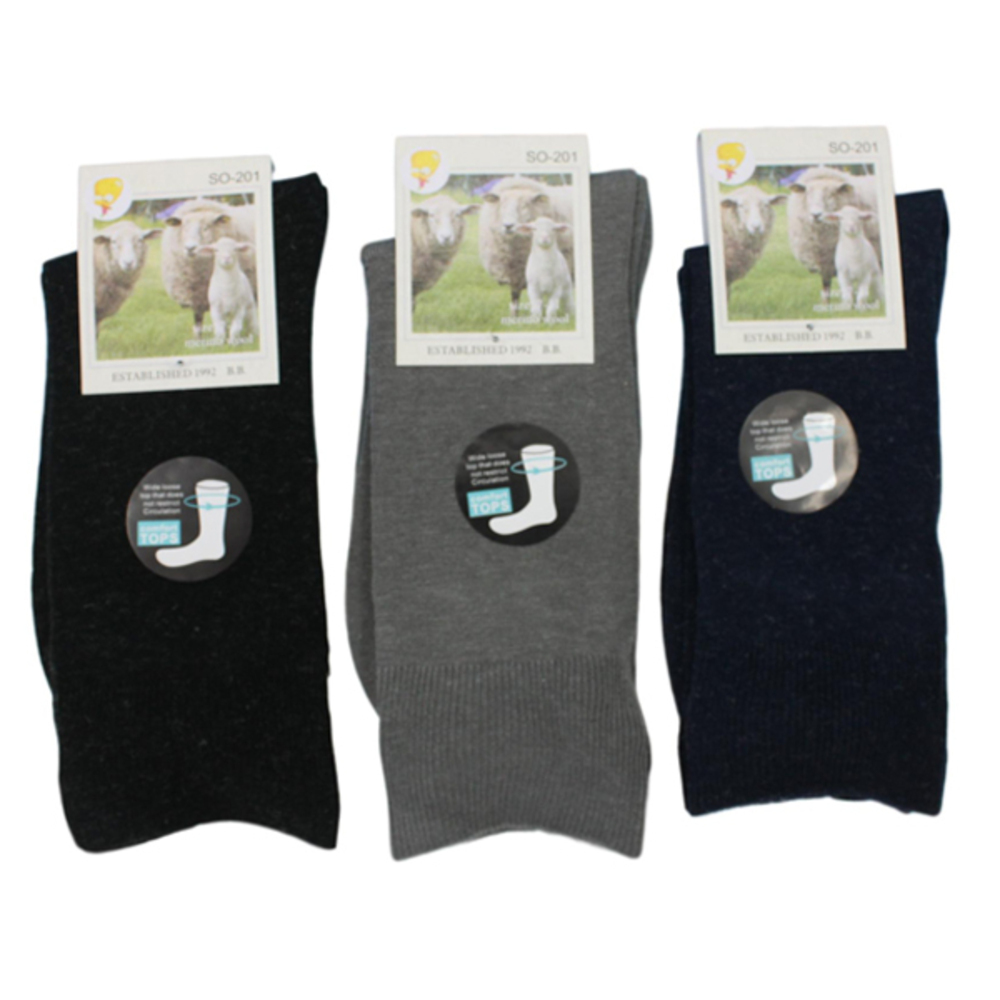 6x Merino Wool Diabetic Loose Top Thermal Socks Medical Circulation ...