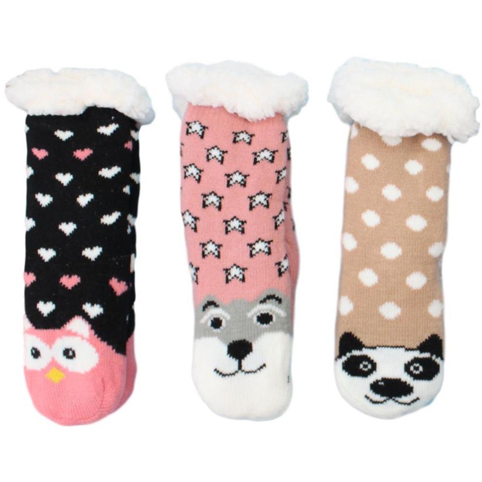 1/3 Pairs Womens Mens Kids Thick Home Bed Socks Slipper Non-slip Warm ...