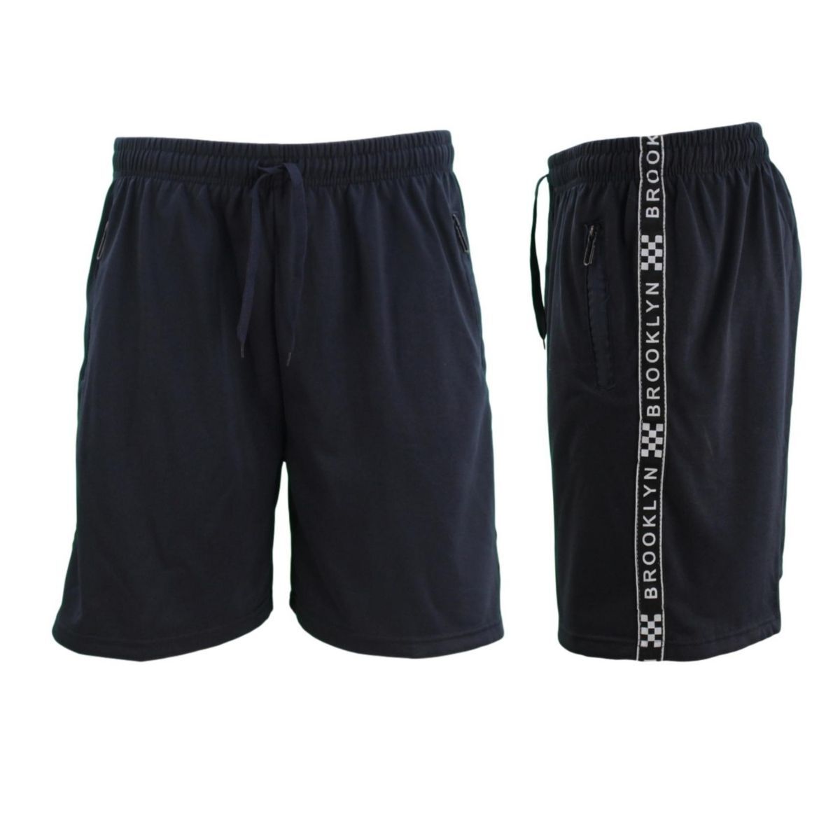 FIL Men's Gym Sports Jogging Casual Basketball Shorts Zipped Pockets BROOKLYN - Picture 12 of 21
