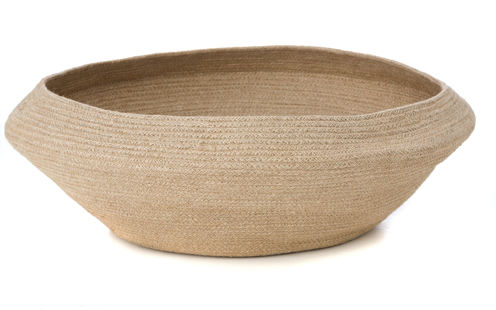Anokhi Jute Cotton Round Bowl Bread Fruit Basket Storage Handmade Rustic Décor - Picture 9 of 11