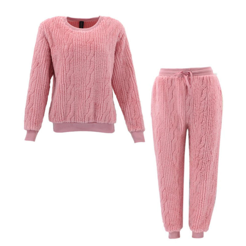 FIL Women's Teddy Fleece Loungewear Set 2 Piece Jumper & Pants Winter Sleepwear - Picture 10 of 41