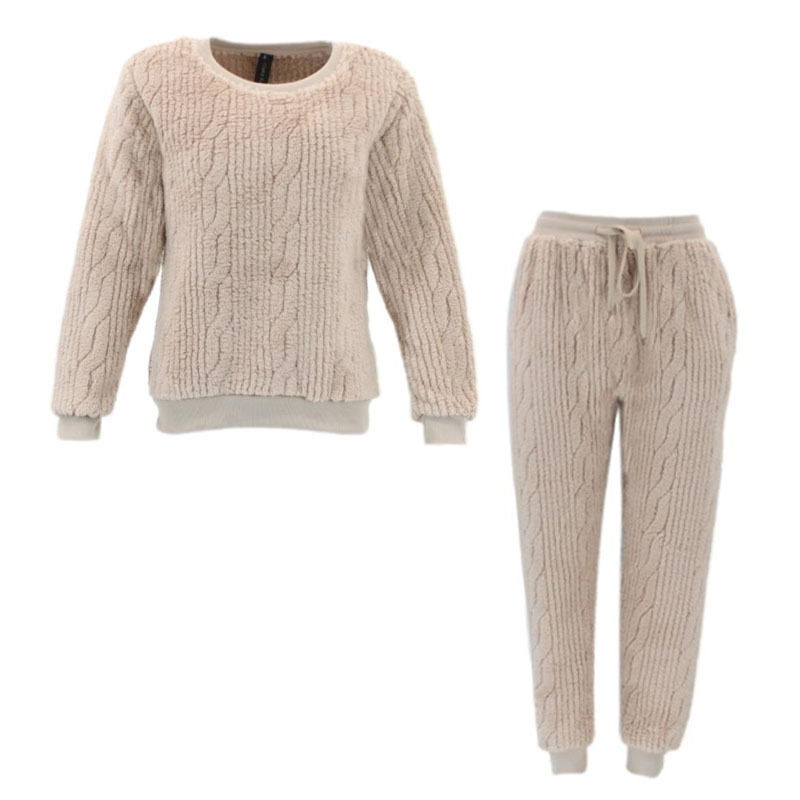 FIL Women's Teddy Fleece Loungewear Set 2 Piece Jumper & Pants Winter Sleepwear - Picture 18 of 41