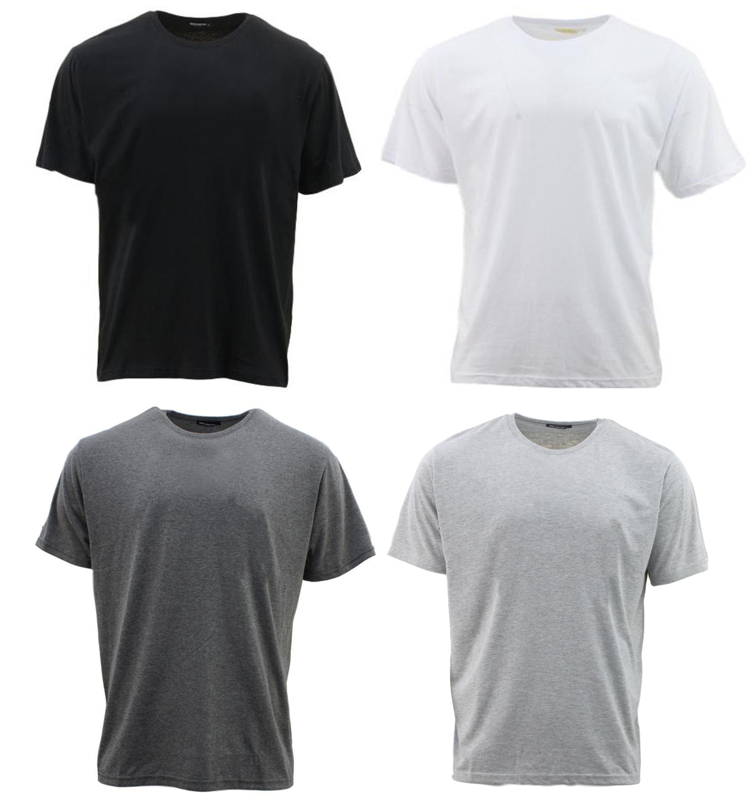 Men's Plain 100% Cotton T-Shirt Basic Blank Adult Tee | eBay