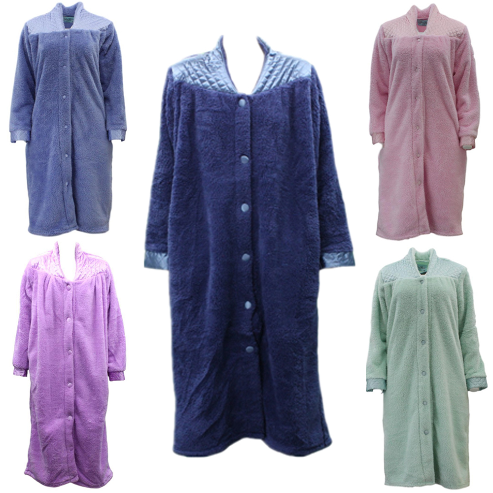 buttoned up dressing gown