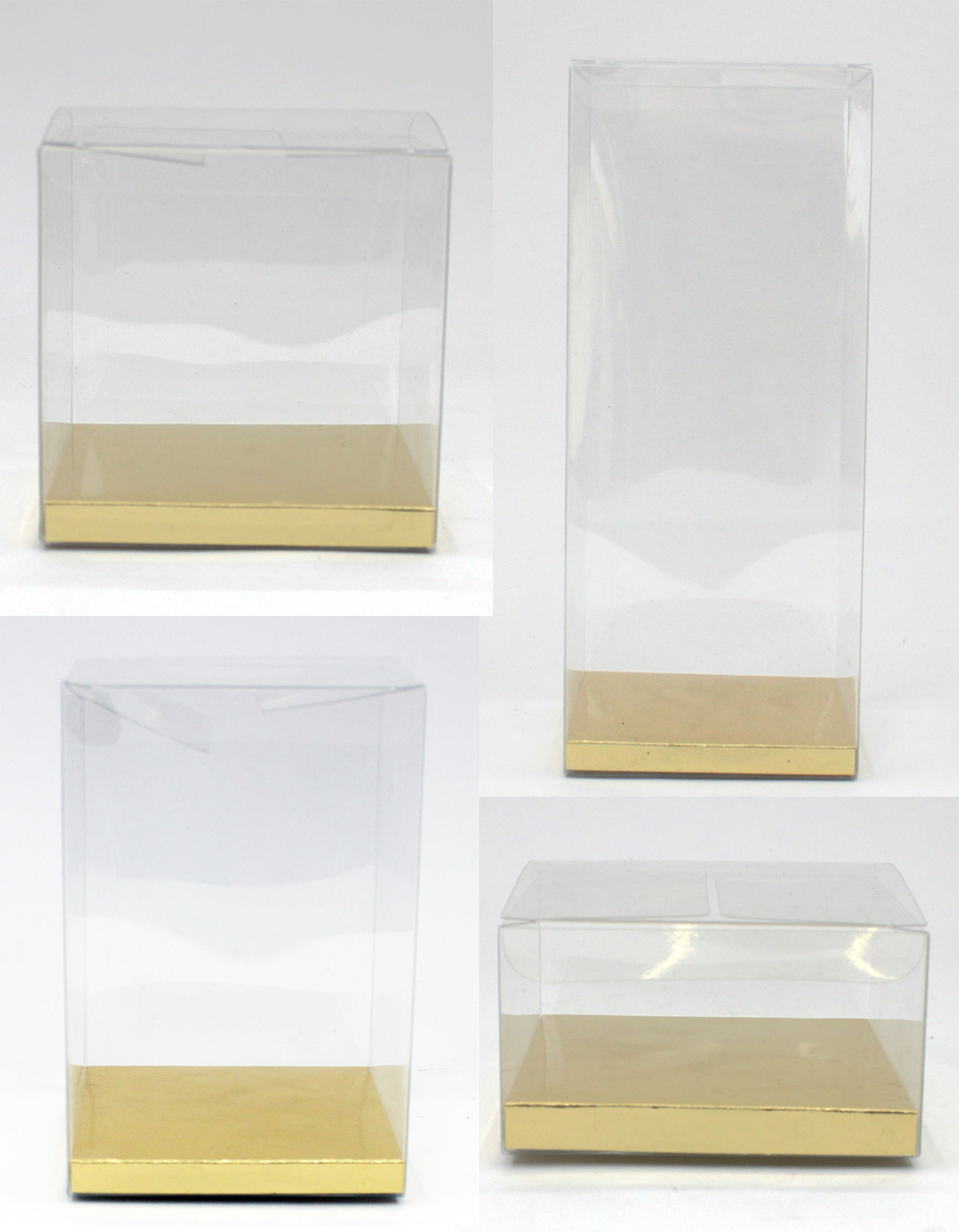 20 CLEAR PVC Boxes w Base 14 SIZES Wedding Party Bomboniere Candy Favor Favour - Picture 11 of 17