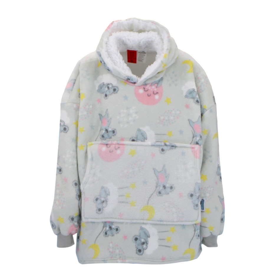 FIL Oversized Hoodie Blanket Plush Warm Big Fleece Soft Pullover Adult Kids - Picture 45 of 89