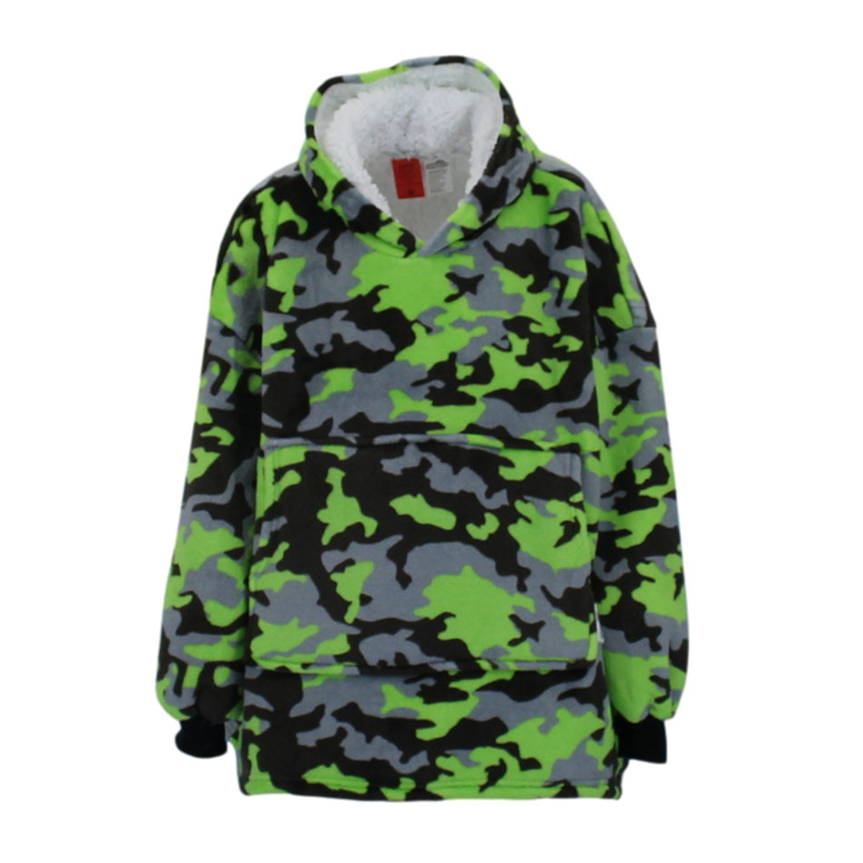 FIL Oversized Hoodie Blanket Plush Warm Big Fleece Soft Pullover Adult Kids - Picture 49 of 89