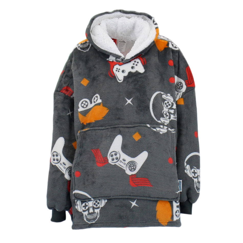 FIL Oversized Hoodie Blanket Plush Warm Big Fleece Soft Pullover Adult Kids - Picture 53 of 89