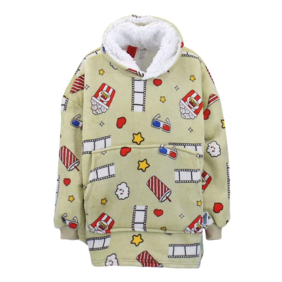 FIL Oversized Hoodie Blanket Plush Warm Big Fleece Soft Pullover Adult Kids - Picture 55 of 89