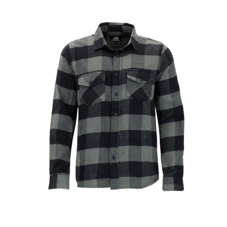 Men's Flannelette Shirt Long Sleeve Check Print Pattern Cotton Flannel - Picture 9 of 65