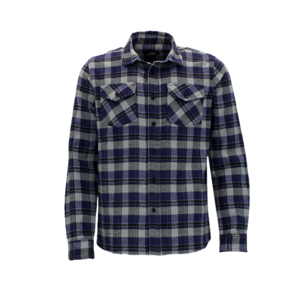Men's Flannelette Shirt Long Sleeve Check Print Pattern Cotton Flannel - Picture 13 of 65