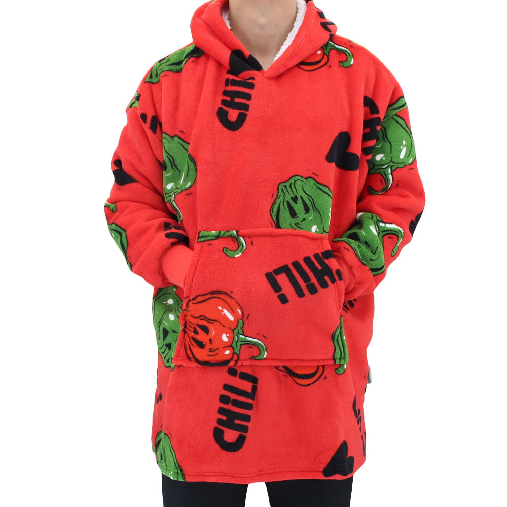 FIL Oversized Hoodie Blanket Plush Warm Big Fleece Soft Pullover Adult Kids - Picture 74 of 89
