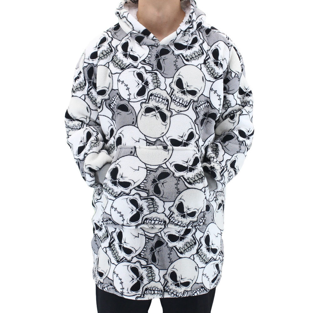 FIL Oversized Hoodie Blanket Plush Warm Big Fleece Soft Pullover Adult Kids - Picture 75 of 89