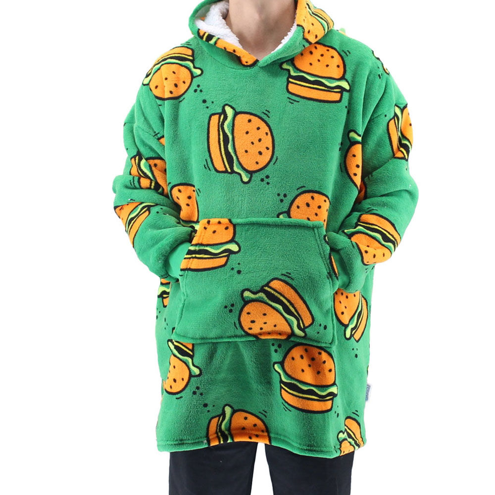 FIL Oversized Hoodie Blanket Plush Warm Big Fleece Soft Pullover Adult Kids - Picture 77 of 89