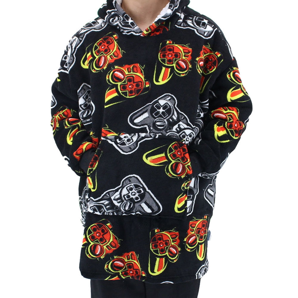 FIL Oversized Hoodie Blanket Plush Warm Big Fleece Soft Pullover Adult Kids - Picture 78 of 89