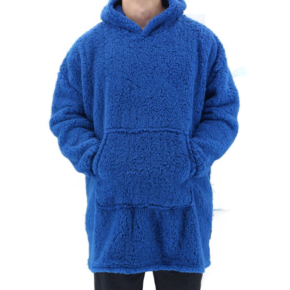 FIL Oversized Hoodie Blanket Plush Warm Big Fleece Soft Pullover Adult Kids - Picture 80 of 89