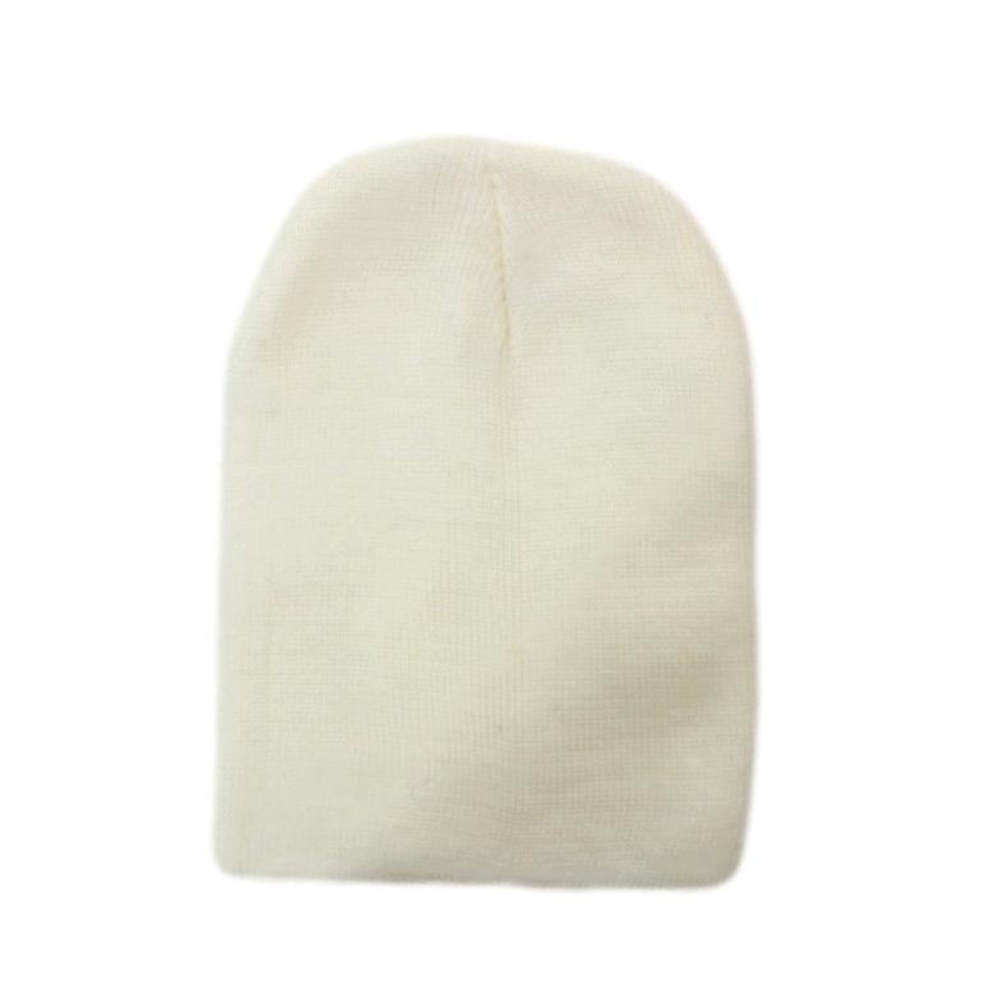 Kids Boys Girls Beanie Winter Warm Knitted Sherpa Plain Patterned - Picture 21 of 25
