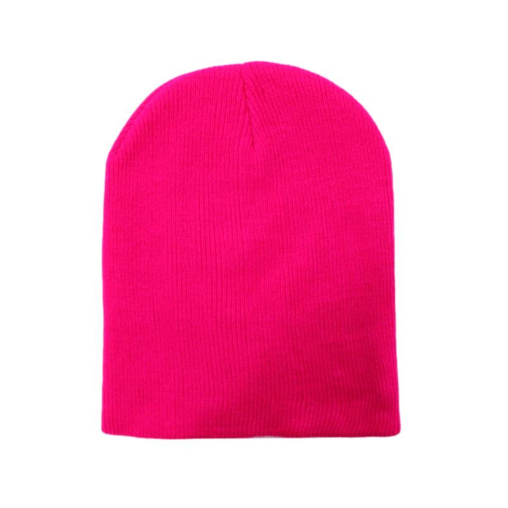 Kids Boys Girls Beanie Winter Warm Knitted Sherpa Plain Patterned - Picture 22 of 25