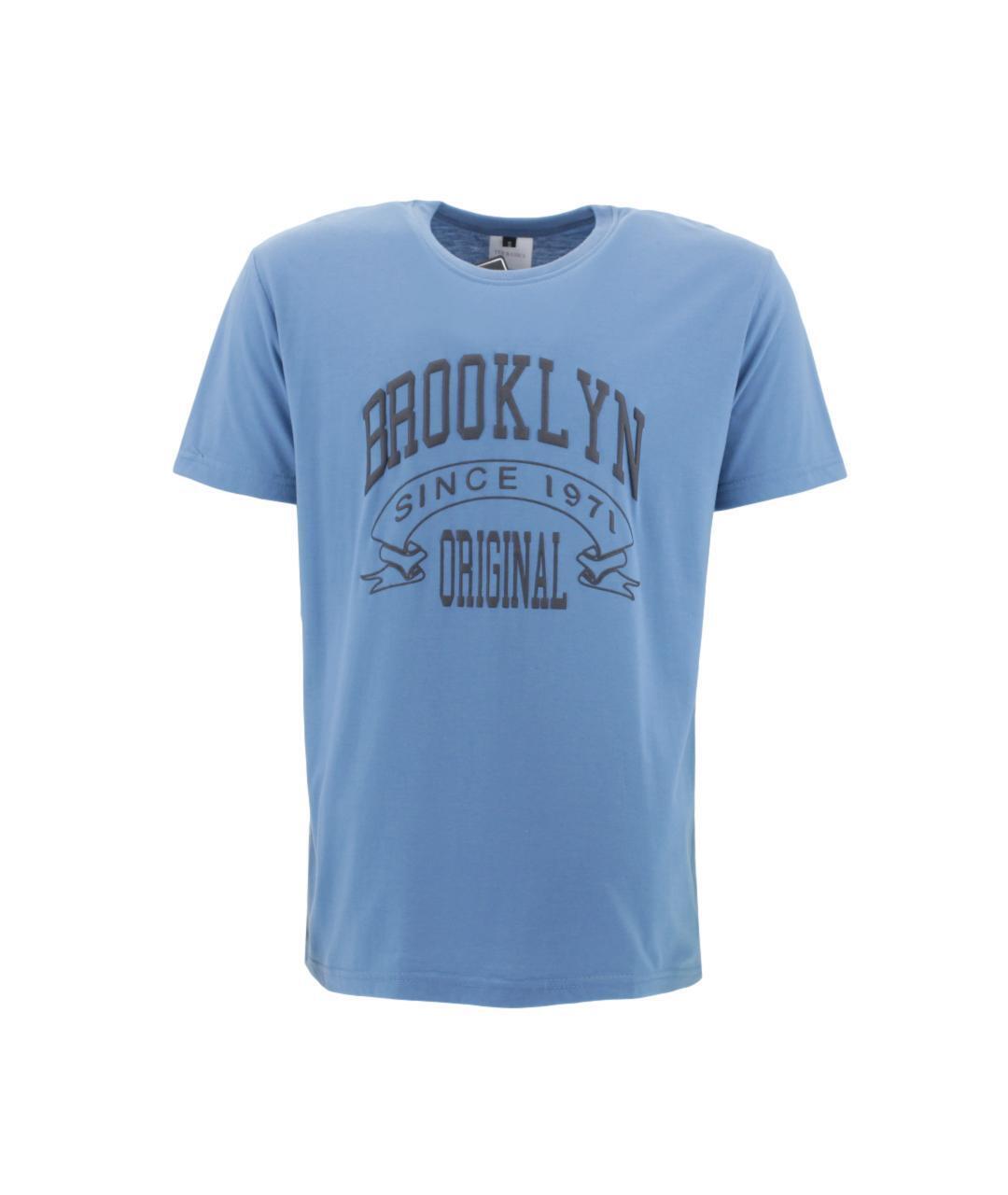 FIL Men's Cotton Crew Neck T-Shirt Tee Short Sleeve - Brooklyn B - Picture 7 of 9