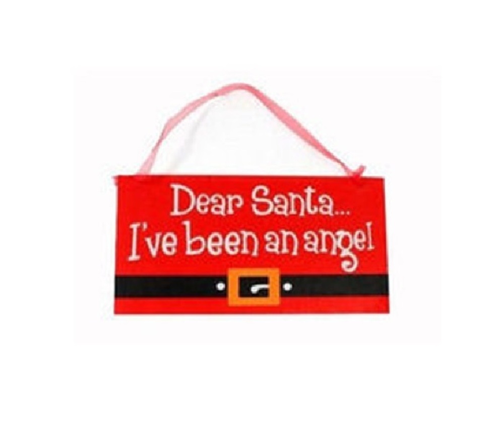 Christmas Hanging Door Wall Décor Kids Room Saying Xmas Decoration - Dear Santa - Picture 2 of 5