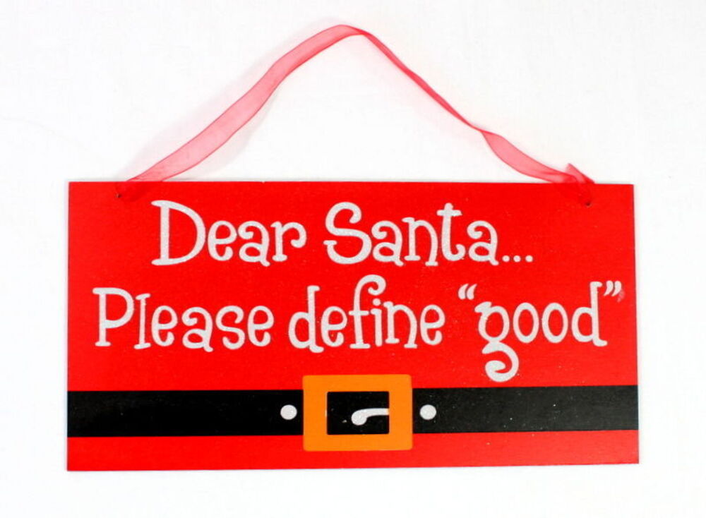 Christmas Hanging Door Wall Décor Kids Room Saying Xmas Decoration - Dear Santa - Picture 5 of 5
