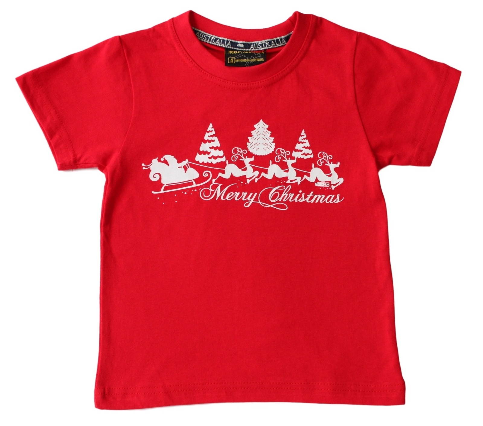 Kids Boys Girls Christmas Xmas T Shirt Tree 100 Cotton Red NEW eBay