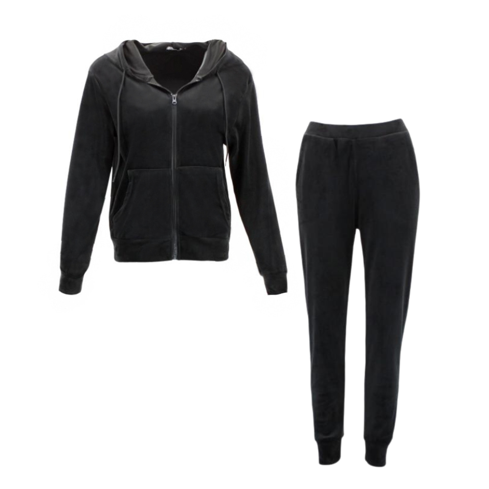 FIL Womens Zip Ultra Stretch Smooth Jogger Tracksuit 2pc Set Hoodie Loungewear T - Picture 4 of 17