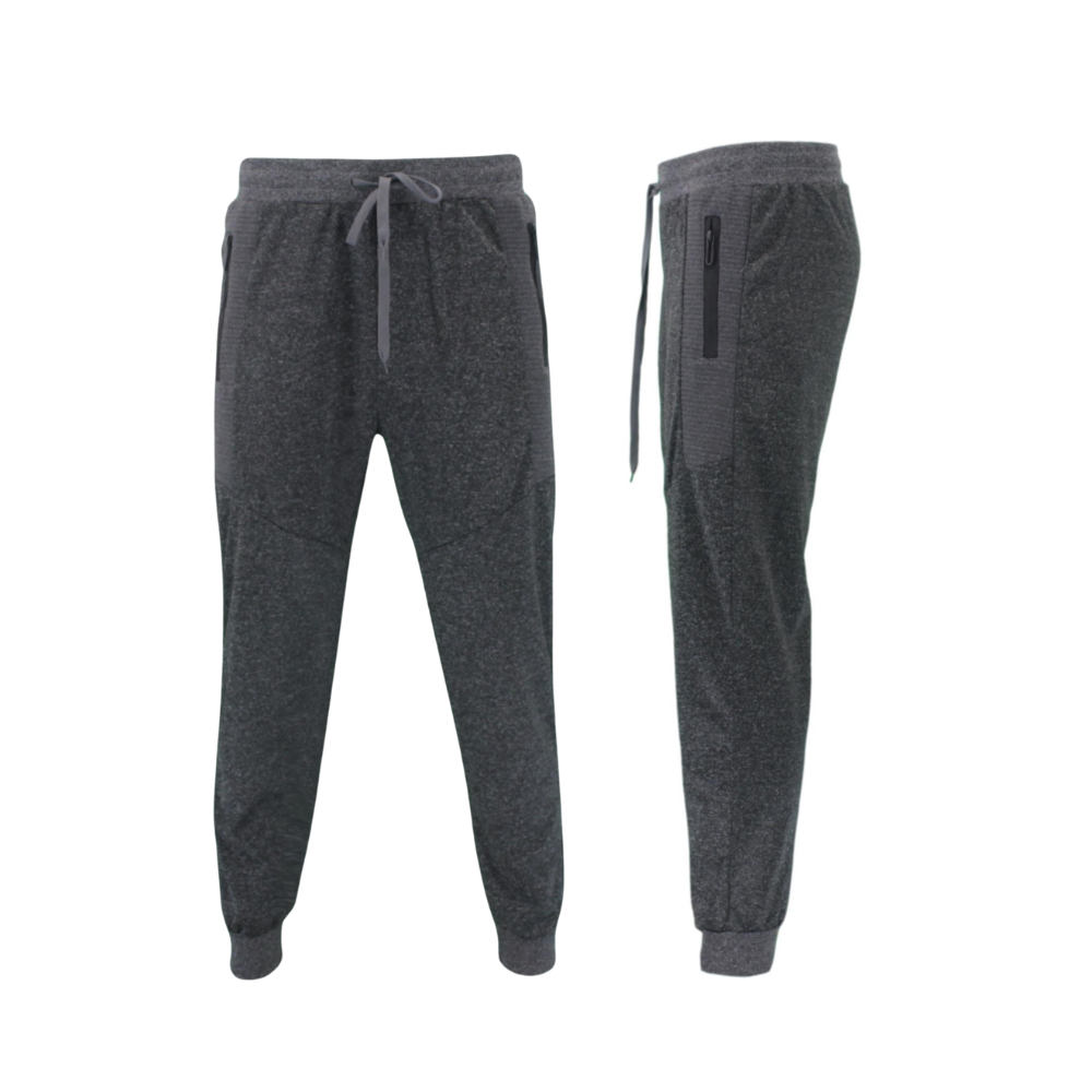 FIL Men's Lightweight Track Pants w Zip Pockets - Dark Grey