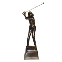 Bronze Figure Female Golfer