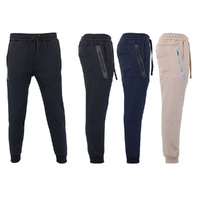 FIL Men's Fleece Jogger Pants Tapered Track Pants Ankle Length Zip Pocket Warm