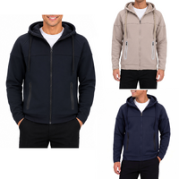 FIL Men's Fleece Lined Hoodie Jacket Zip Up Casual Warm Outerwear with Pockets