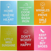 Wooden Standing Hanging Wall Desk Plaque Saying Quotes - Home Smile Happy Shoes