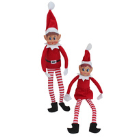 Christmas Elves Behaving Badly Elf Naughty Plush Toy Boy Girl Xmas Decor