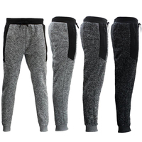 FIL Men’s Cuffed Fleece Track Pants w Zip Pockets Marle Jogger Sweatpants