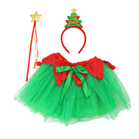 Girls Christmas Tutu Set Dress Up Xmas Party Costume Headband Wand 3-5 Years