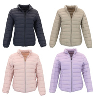 Women's Puffer Jacket Winter Coat with Zip Pockets Warm Quilted Outerwear