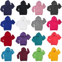 New Kids Hoodie Jumper Pullover Basic  School Uniform Plain Casual Sweatshirt