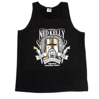 Adult Singlet T Shirt Australian Australia Souvenir 100% Cotton-Ned Kelly