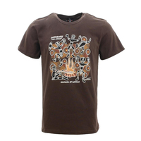 Adult T Shirt Australian Australia Day Souvenir 100% Cotton - Aboriginal Art B