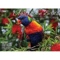 Birds of Australia - 2022 Rectangle Wall Calendar 13 Months by Bartel