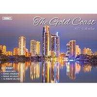 Gold Coast - 2022 Rectangle Wall Calendar 13 Months by Bartel