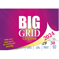 Big Grid  - 2024 Rectangle Wall Calendar 13 Months by Bartel