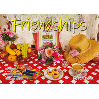 Friendships  - 2024 Rectangle Wall Calendar 13 Months by Bartel